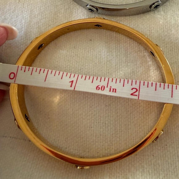 Kate Spade studded Gold Hinged banger Bracelet - Picture 6 of 13